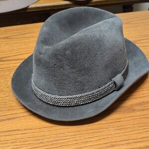 Churchill Gray Fedora Hat with Braided Band